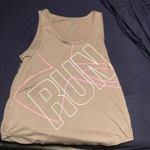 A tank-top athletic wear shirt